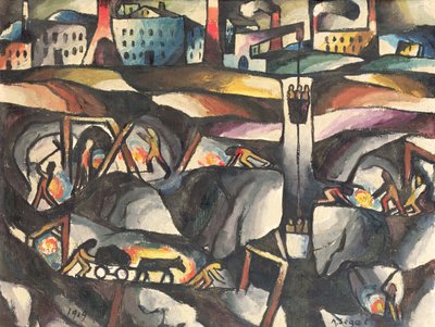 Bergbau, 1919 von Arthur Segal